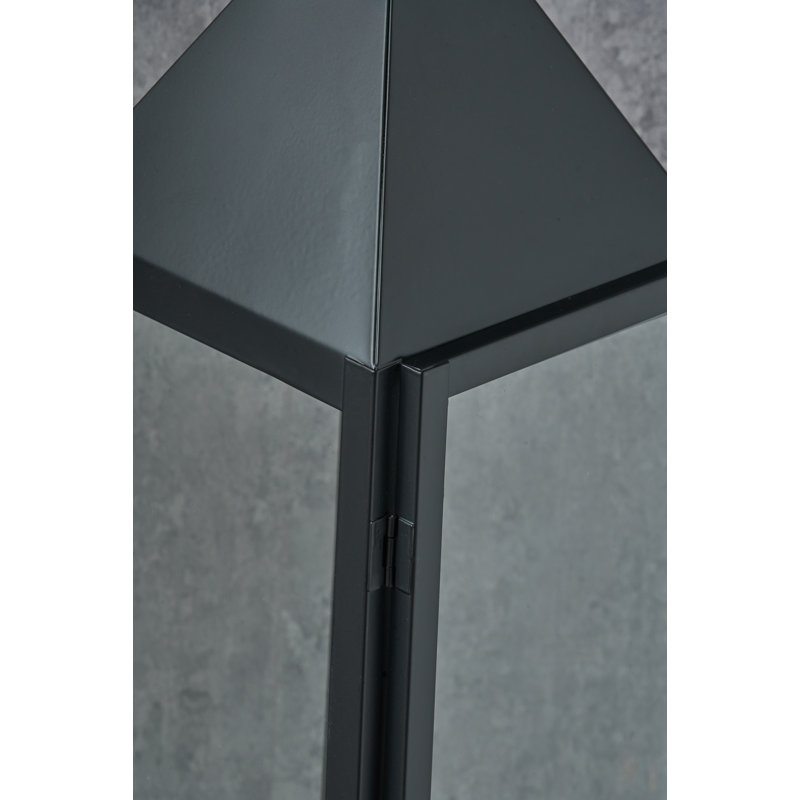 Metal Lantern, Black, 93cm H x 19cm W x 93cm D