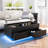 Lift Top Coffee Table With 2 Drawers & Smart LED Light-1580458872
