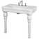 Barclay Versailles White Fireclay Rectangular Console Bathroom Sink with Overflow