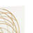 Metal Overlapping Circle Design Abstract Gold Wall Decor with White Wood Backing