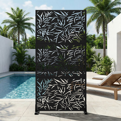 72-in H x 70-in W x 16-in D Metal Outdoor Garden Privacy Screen Fence Panel