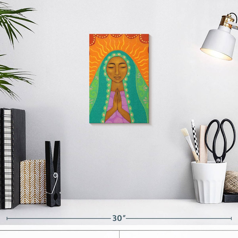 Adella vierge de Guadalupe, H 12 po x l 8 po