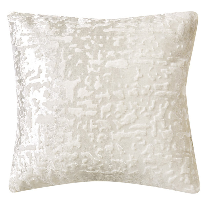 Rilya Velvet Semi Sheer Curtain Pair, White, 90cm Width x 54cm Drop