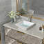White Ceramic Square Vessel Bathroom Sink