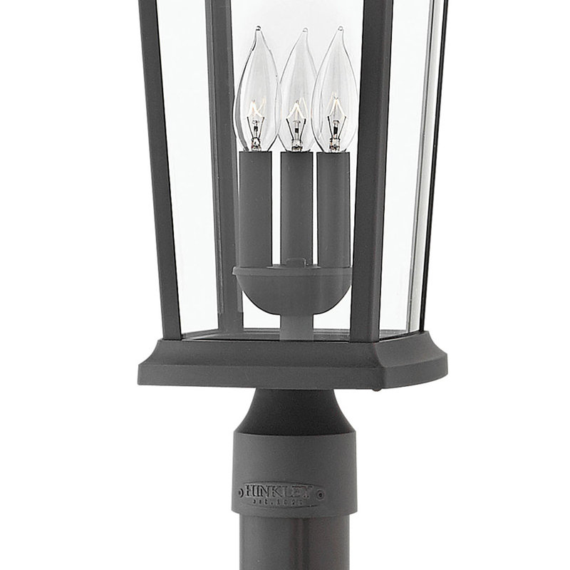 Bromley 1-Light Outdoor 22.75" Post Light, Museum Black