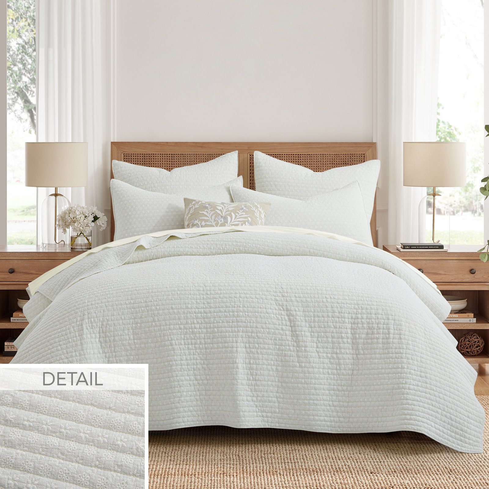 Waubun Cotton Quilt Set, Full / Double Quilt + 2 Standard Shams