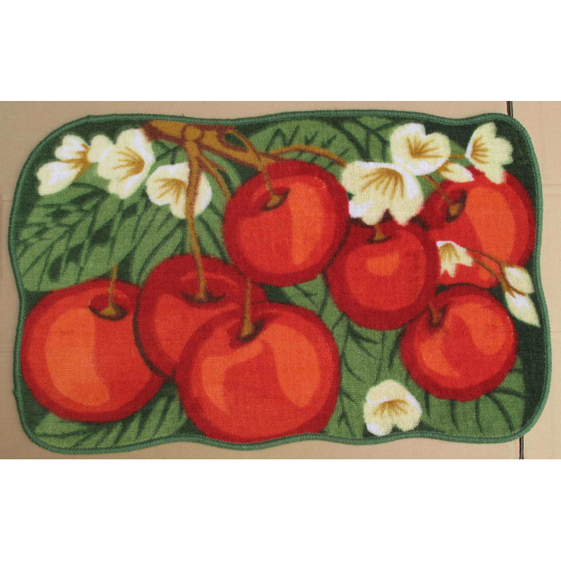 Dawnie Floral Synthetic Non-Skid Kitchen Mat