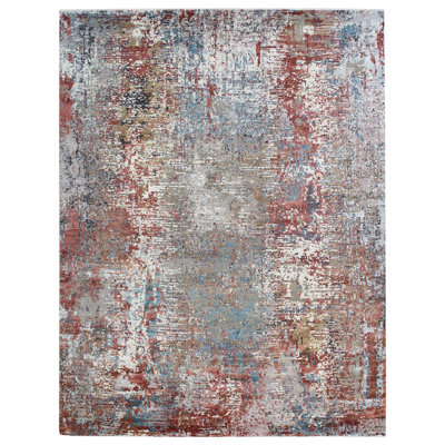 Capella One-of-a-Kind 9' X 12'1" New Age Area Rug Red/Gray/Blue
