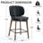 Mid-century Modern Counter Stool, Fabric Upholstered Barstool With Wingback, Armless Counter Height Bar Stool With Wood Legs, Metal Footrest, For Kitchen Island Bar Counter,-1733559155-1731131989