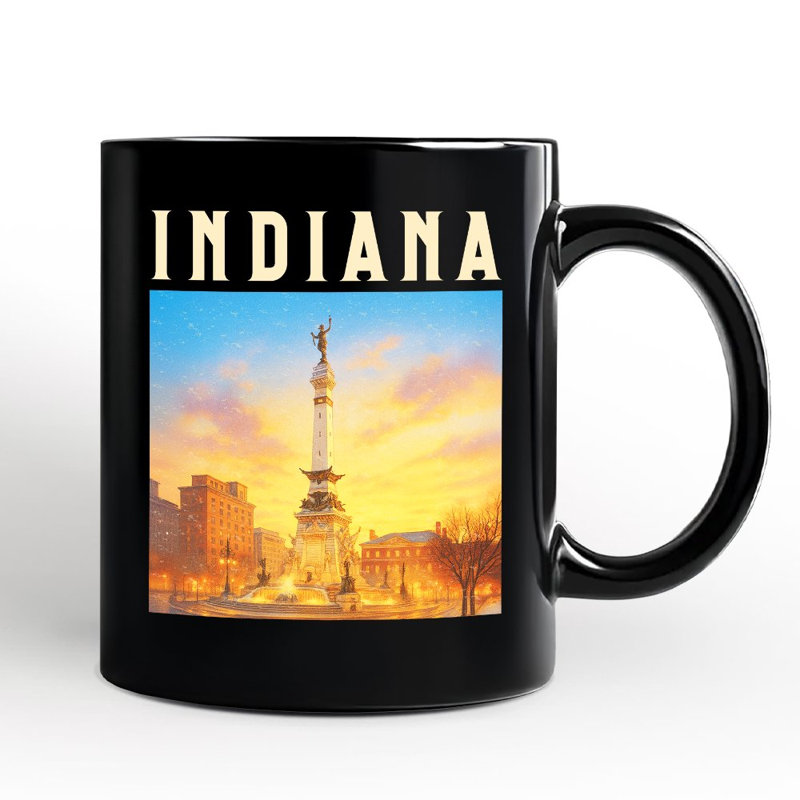 Tasse de monument historique de l'Indiana State Soldiers and Sailors Monument, cadeau patriotique et souvenir d'Indianapolis Landmark avec nom personnalisé
