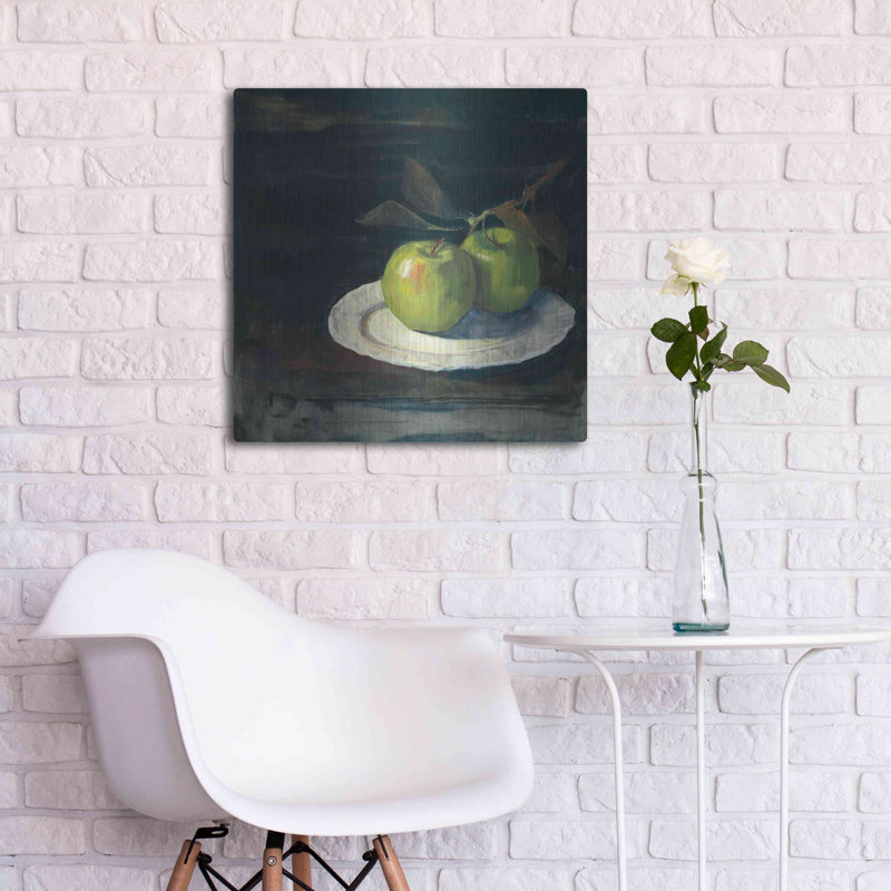 Luxe Green Art «Green Apples I No Border» par Carol «Green Apples I No Border» par Carol Rowan, H 24 po x l 24 po
