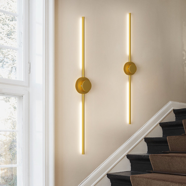 LED Dimmbale Flush Mounted Sconces, Battery Operated Wall Sconces With Remote