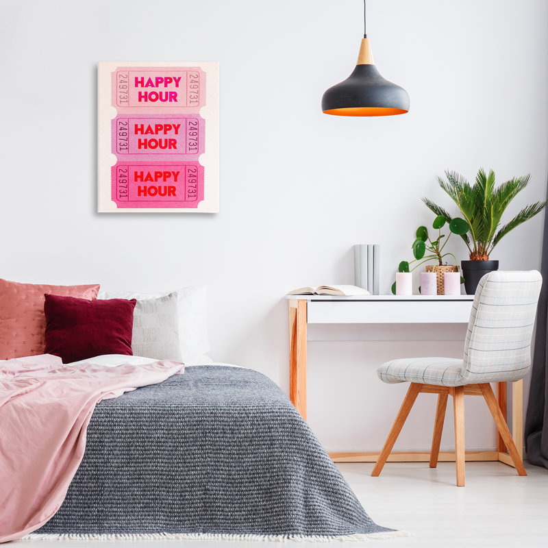 Art mural en toile Happy Hour, design par Lil 'Rue, H 30 po x l 24 po