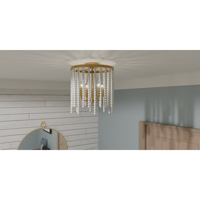 Dalesia Wood Semi Flush Mount
