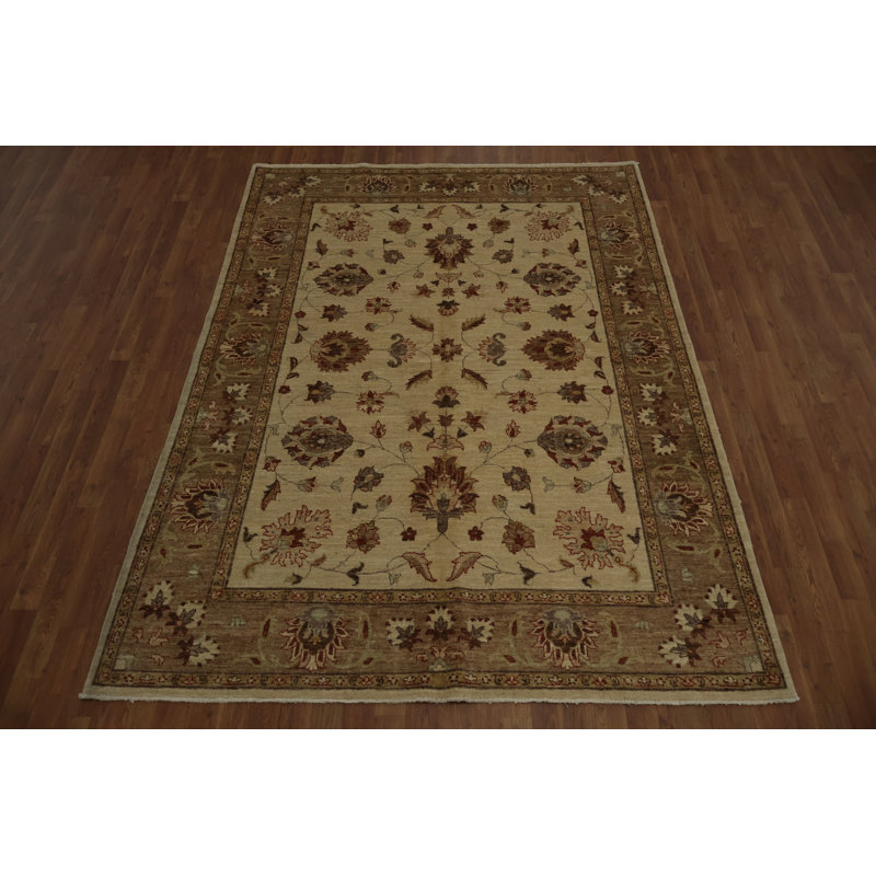 Tapis 6 x 8 fabriqué à la main Peshawar avec motifs floraux