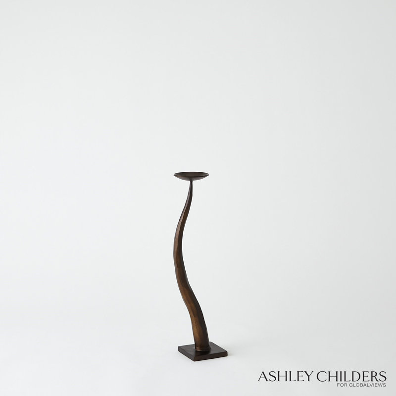 Chiseled Candle Holder-Short, 17" H x 3.5" W x 3.5" D