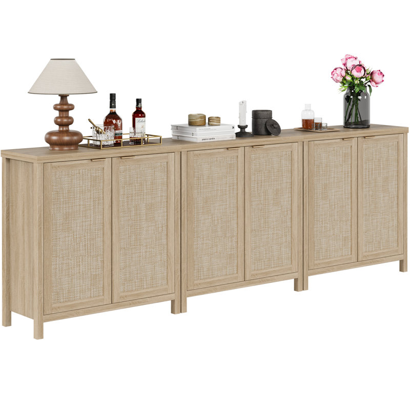 Safura 34.3'' Sideboard, 3, Light Oak