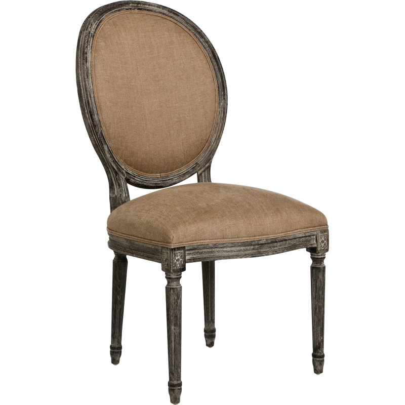 Chaise de salle à manger rembourrée Asta, Tanné