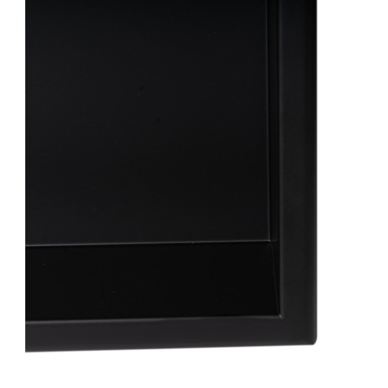 Tablette de douche adhésive en acier inoxydable, Noir mat
