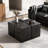 Antwan Black Wood-Look End Table, 14.67" Wide, For Drinks, Indoor Outdoor Decor Color, 18" High, Wood-Like Finish, Mixable With Same-Style Items-121074416