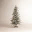 Sierra Flocked Slim Sierra Artificial Christmas Tree with LED Warm White Lights-1948197687