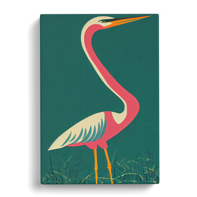 Alves Heron Bird Pop - Wrapped Canvas Print