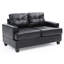 Causeuse Sandridge G583A-L, NOIR