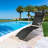 Vaiga Outdoor Metal Chaise Lounge , Cushion Included-9057123-9057106-9060376