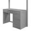 Full Size Loft Bed With Ladder, Shelves, And Desk, Gray-358965145-358965144