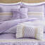 Édredon double / grand en seersucker avec 2 taies décoratives et coussins décoratifs, empreintes de dentelle, aspect rembourré, rembourrage botanique, lavable à la machine