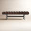 Banc rembourré en cuir véritable Penina-706929648