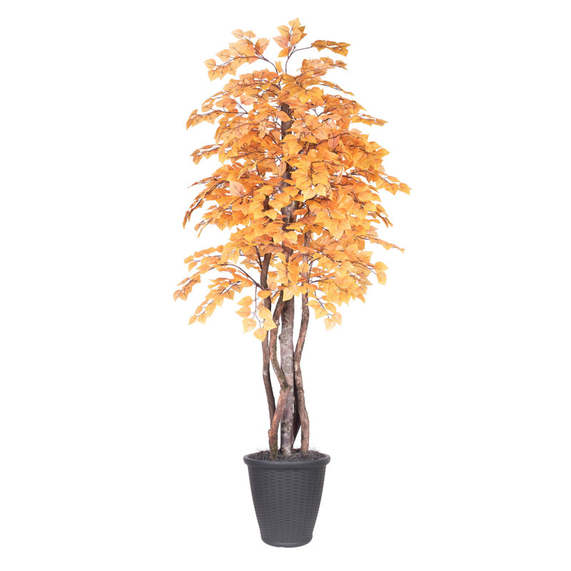 72'' Faux Tree in Pot, Gray