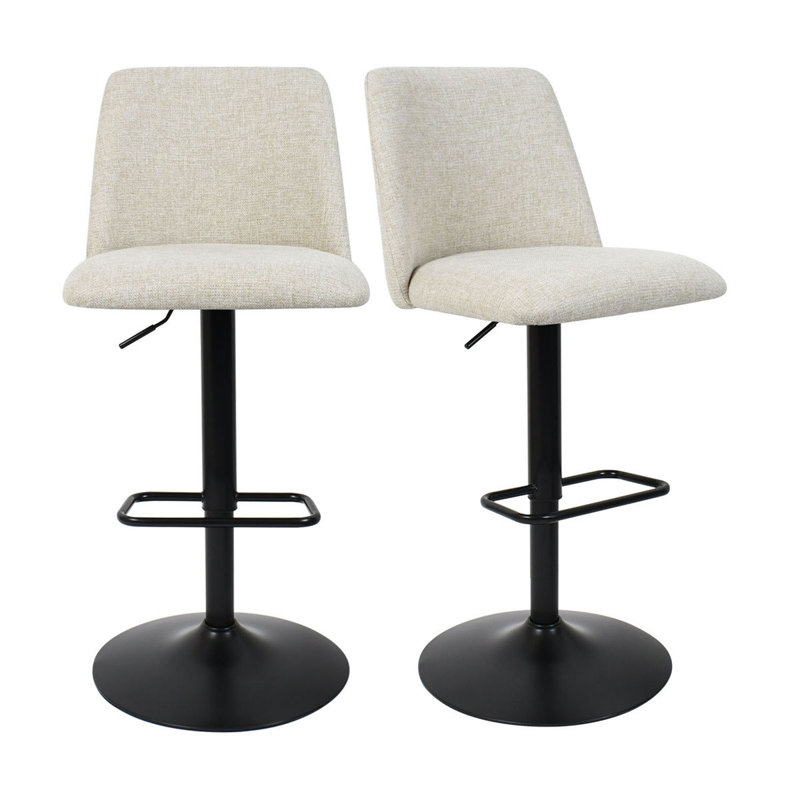 Tabouret de comptoir Adiza, Beige