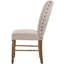 2 pièces de 2 chaises rembourrées en lin crème pour la maison