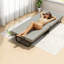 Lit d'appoint portatif avec rangement, cadre en acier de 190 cm, lit d'appoint compact et moderne pour la maison.