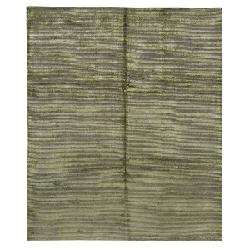 Tapis vert et vert noué à la main de haute qualité
