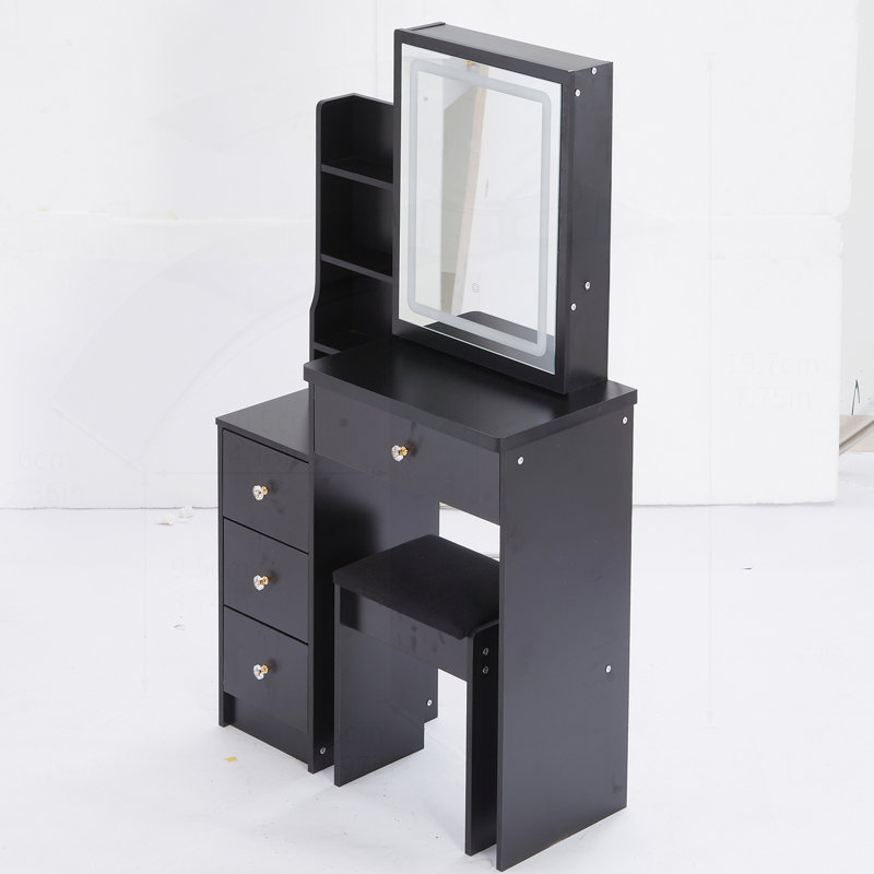 Versatile Vanity Table Set with Advanced LED Mirror and Spacious Storage