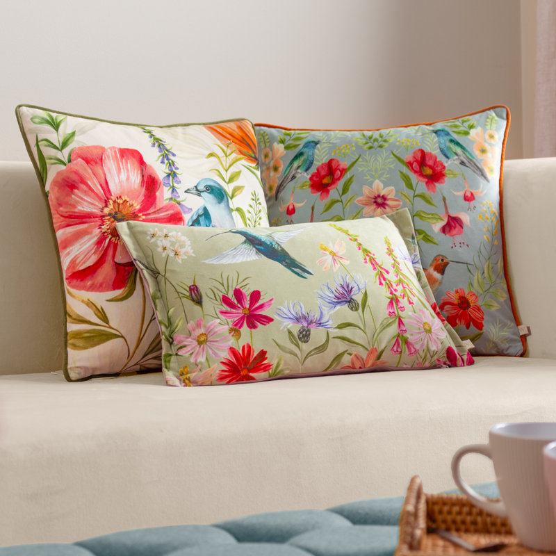 Floral Square Throw Cushion