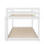 Lit superposé bas simple en bois avec échelle en bois-1079904435