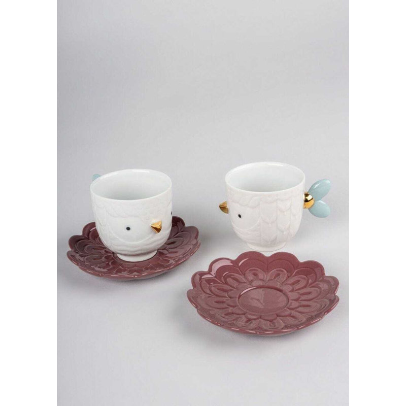Kawki Set Of 2 Cups And Saucers