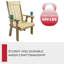 Chaise de patio robuste à dossier haut de 600 lb, porte-gobelets-72018690
