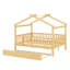 Lit en bois avec couchette-1829324156