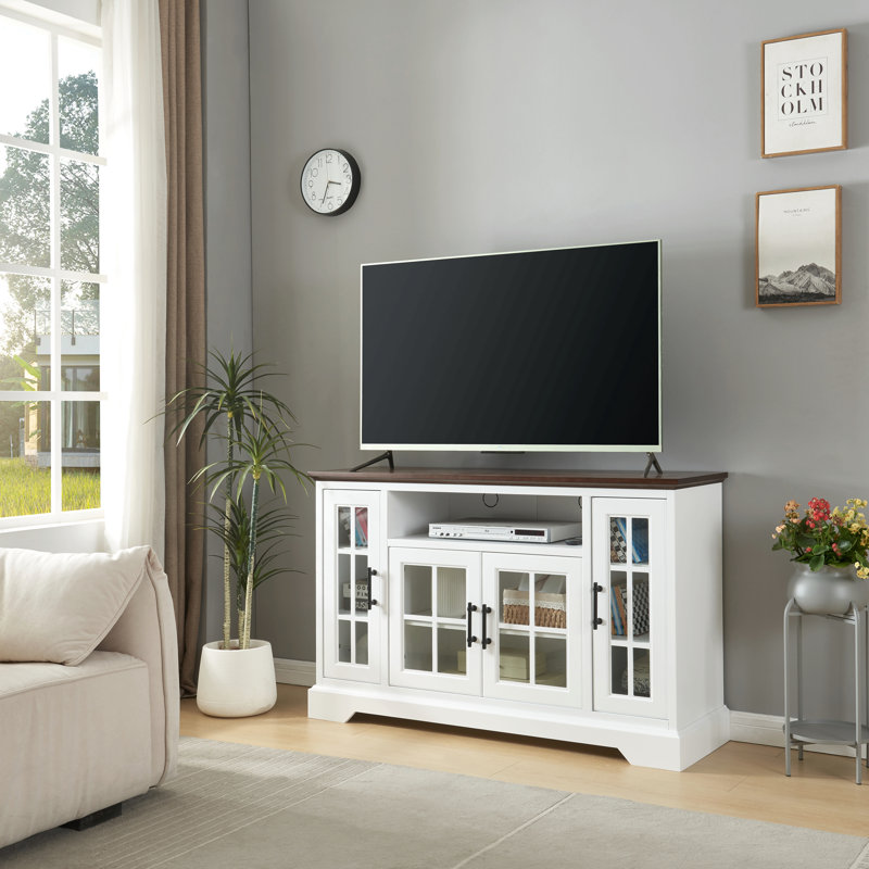Buffet Table Sideboard with 4 Doors, White 1