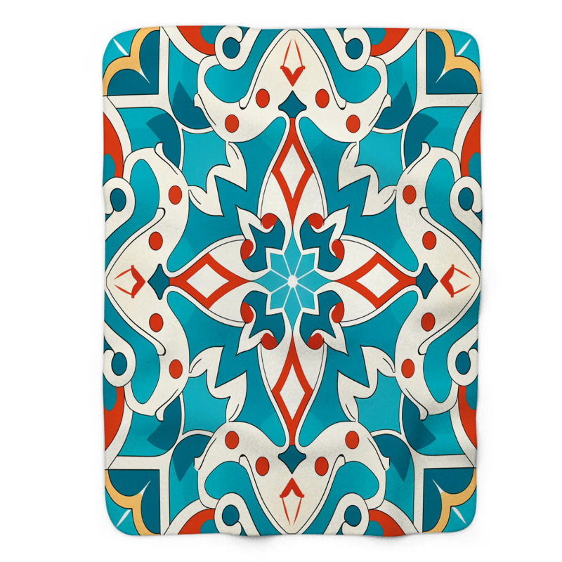 Arabian Tile Styles - 1 pièce Sherpa Premium, Lit simple