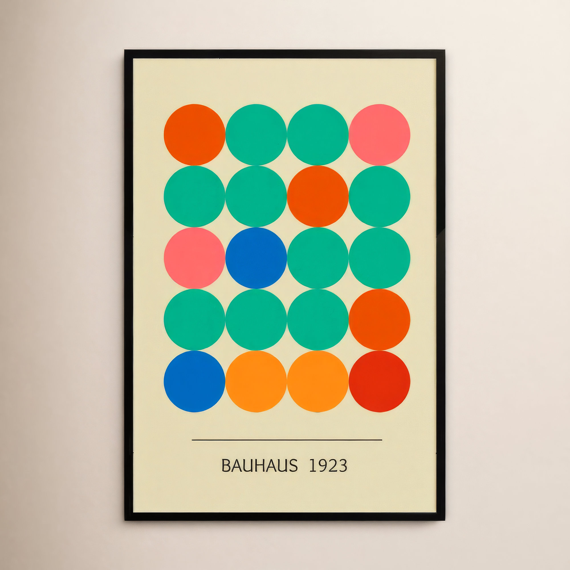 Bauhaus 1923, Satin Black, 36" H x 24" W x 1.25" D