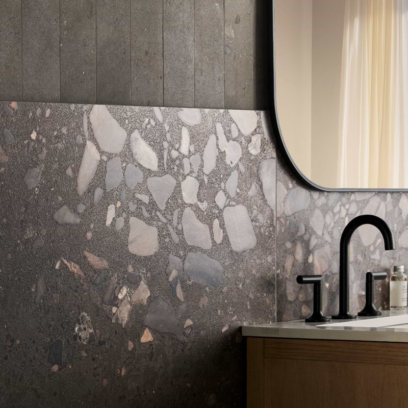 Piccoli Grande Semi-Polished Porcelain Tile, Gray