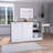 Kitchen Island, Kitchen, White / Dark Brown-895110304