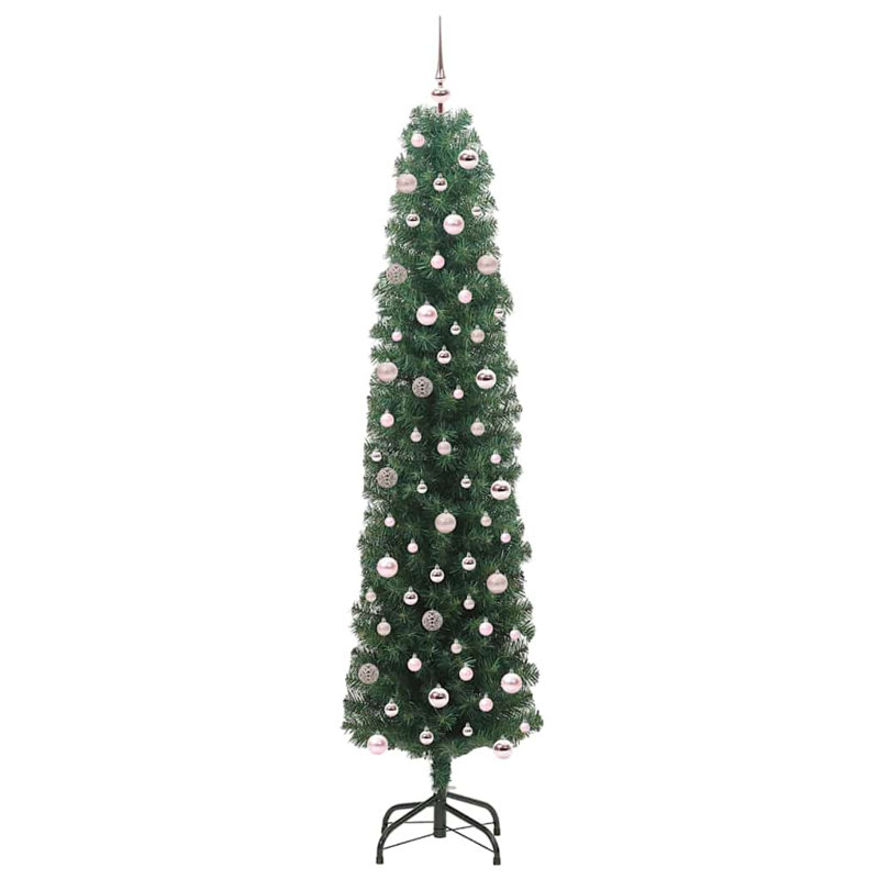 Artificial Christmas Tree with 300 LEDs with Stand, Pink, 7.87' H
