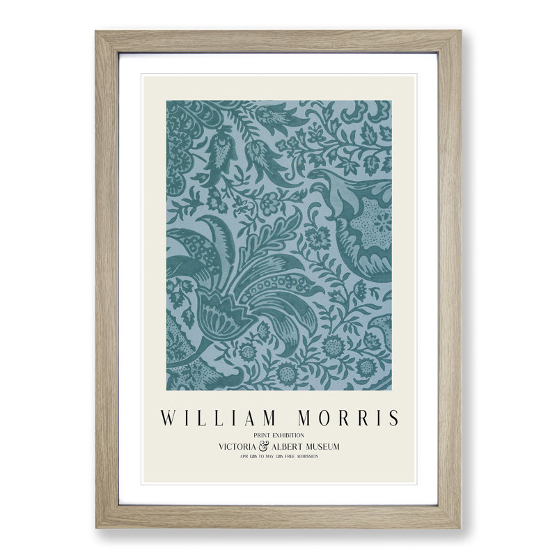 Indian Pattern Vol.1 by William Morris - Picture Frame Painting, Oak Framed, 36cm H x 27cm W x 2cm D
