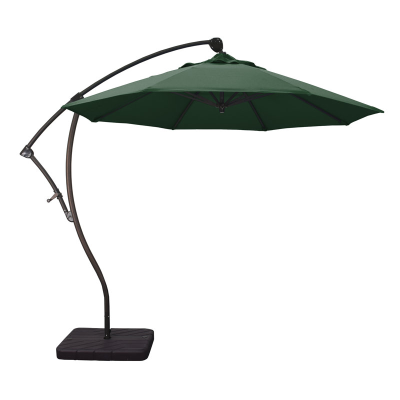 Parasol en porte-à-faux 9' Welwyn, Toile verte Pacifica